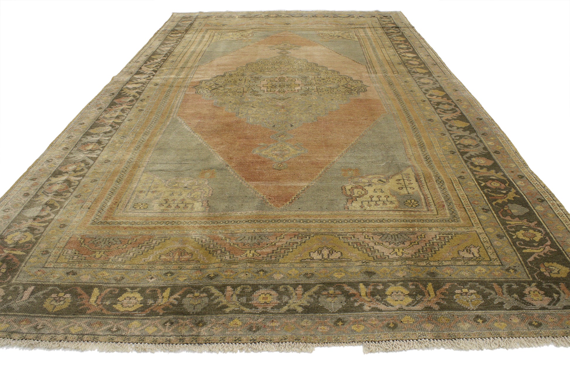 6 x 10 Vintage Oushak Rug 52124