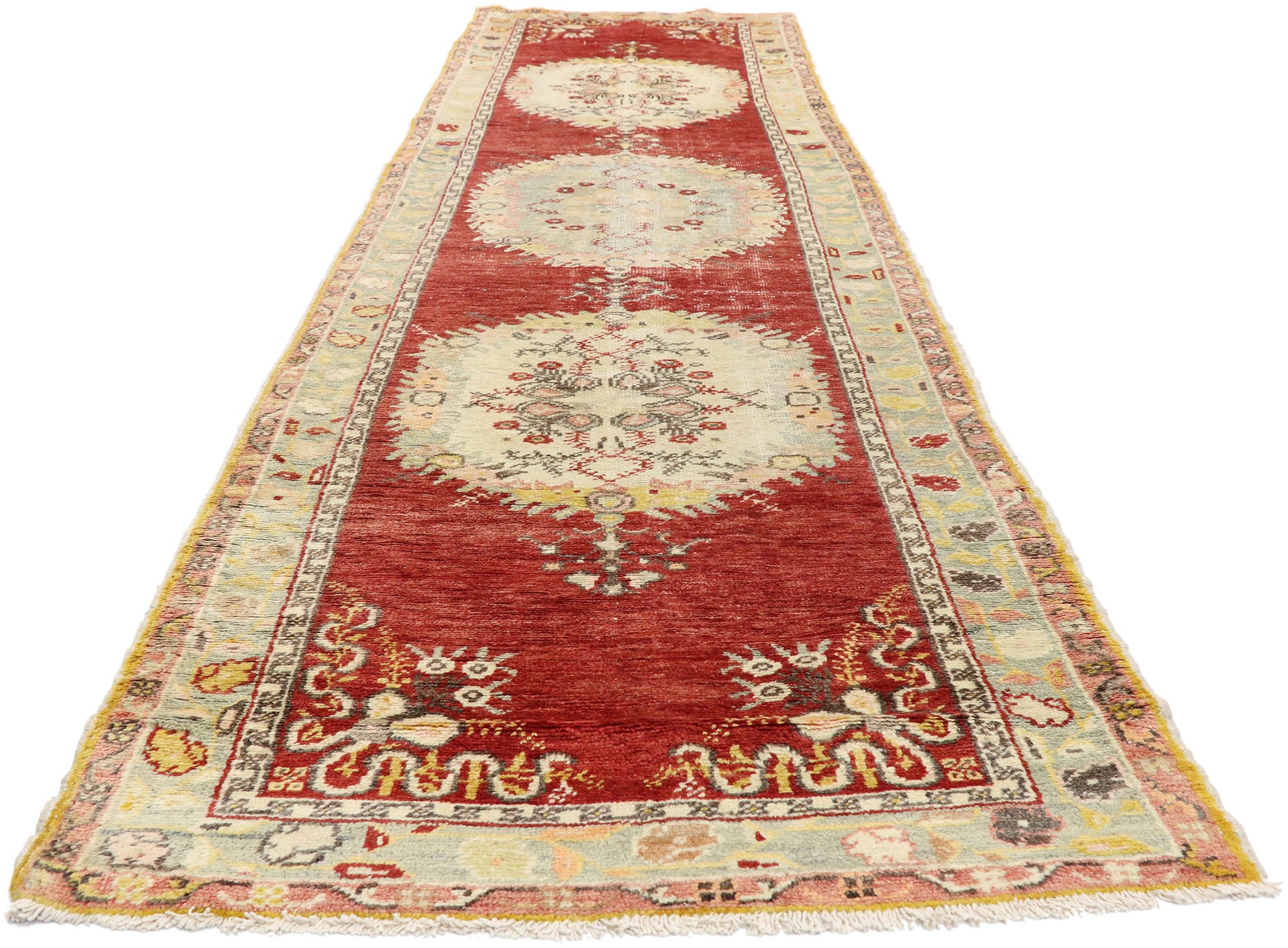 3 x 13 Vintage Turkish Oushak Runner 52129