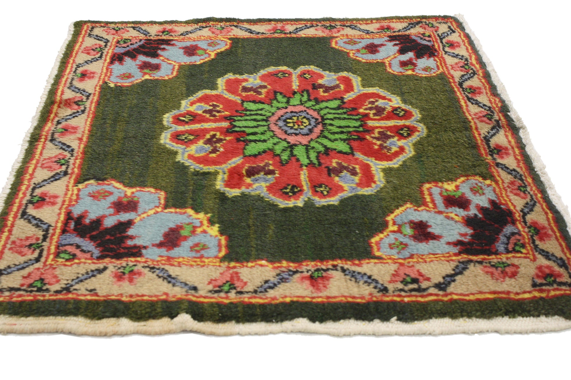 2 x 3 Vintage Oushak Rug 52135
