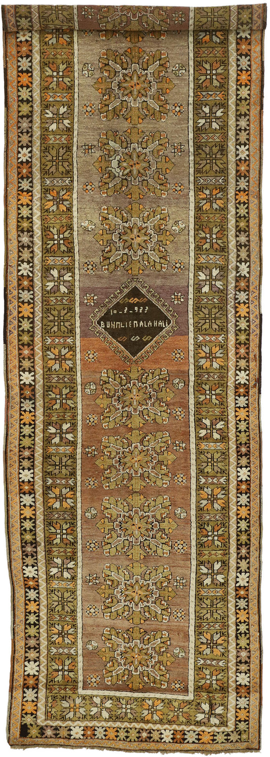 4 x 12 Vintage Turkish Oushak Rug 52142