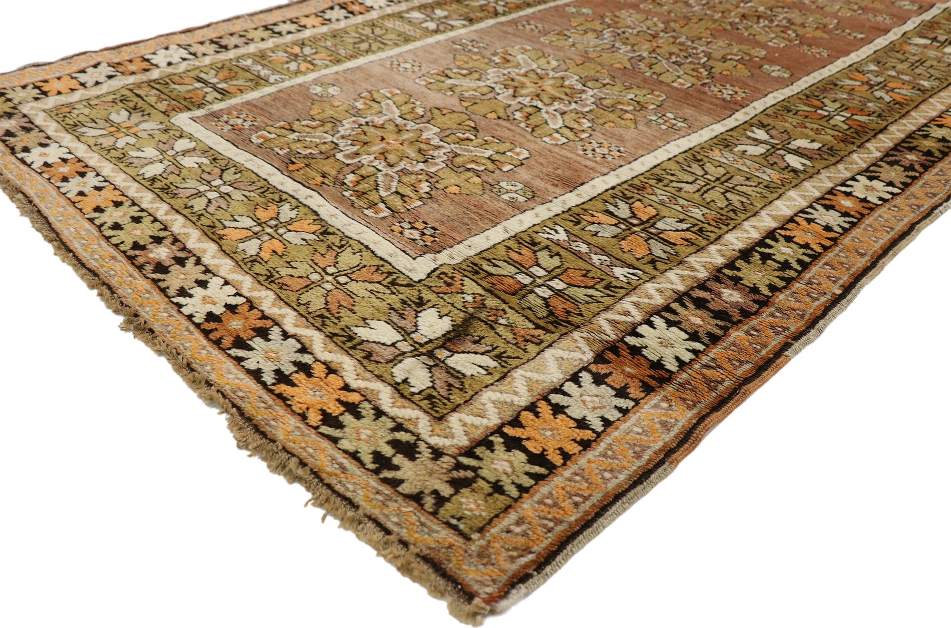 4 x 12 Vintage Turkish Oushak Rug 52142