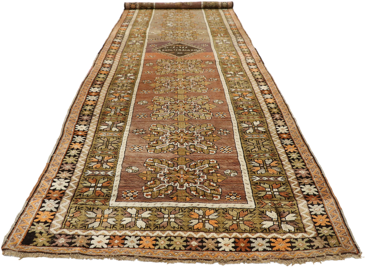 4 x 12 Vintage Turkish Oushak Rug 52142