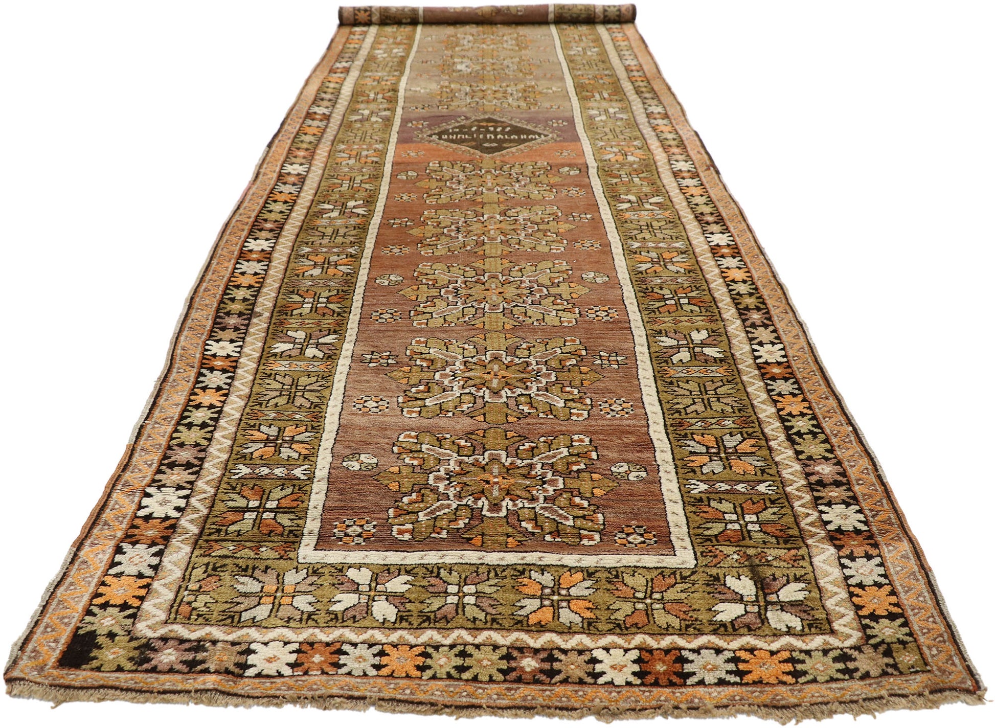 4 x 12 Vintage Turkish Oushak Rug 52142