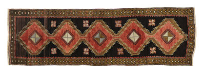 4 x 11 Vintage Oushak Rug 52143