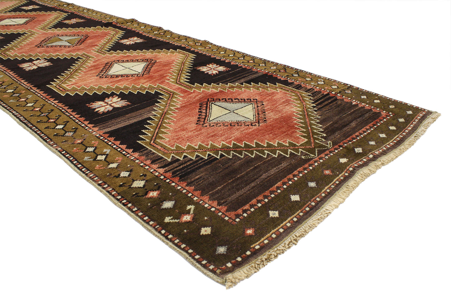 4 x 11 Vintage Oushak Rug 52143