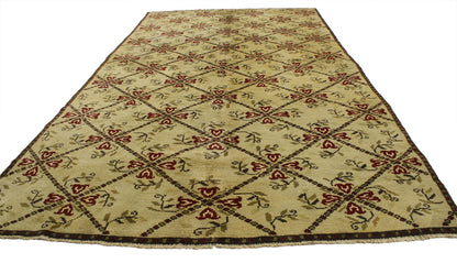 6 x 10 Vintage Turkish Oushak Rug 52144