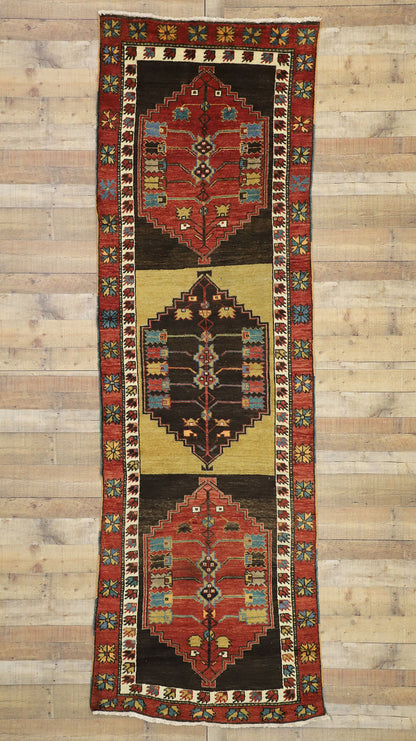4 x 11 Vintage Turkish Oushak Rug 52146