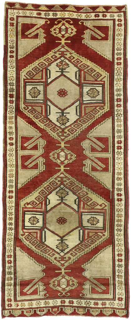 4 x 10 Vintage Turkish Oushak Runner 52148