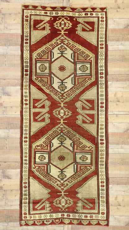 4 x 10 Vintage Turkish Oushak Runner 52148
