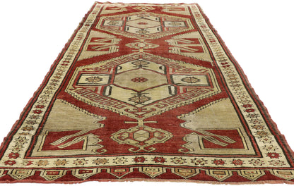 4 x 10 Vintage Turkish Oushak Runner 52148