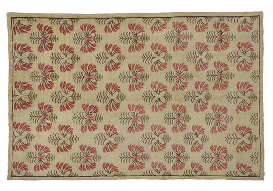6 x 9 Vintage Turkish Oushak Rug 52149