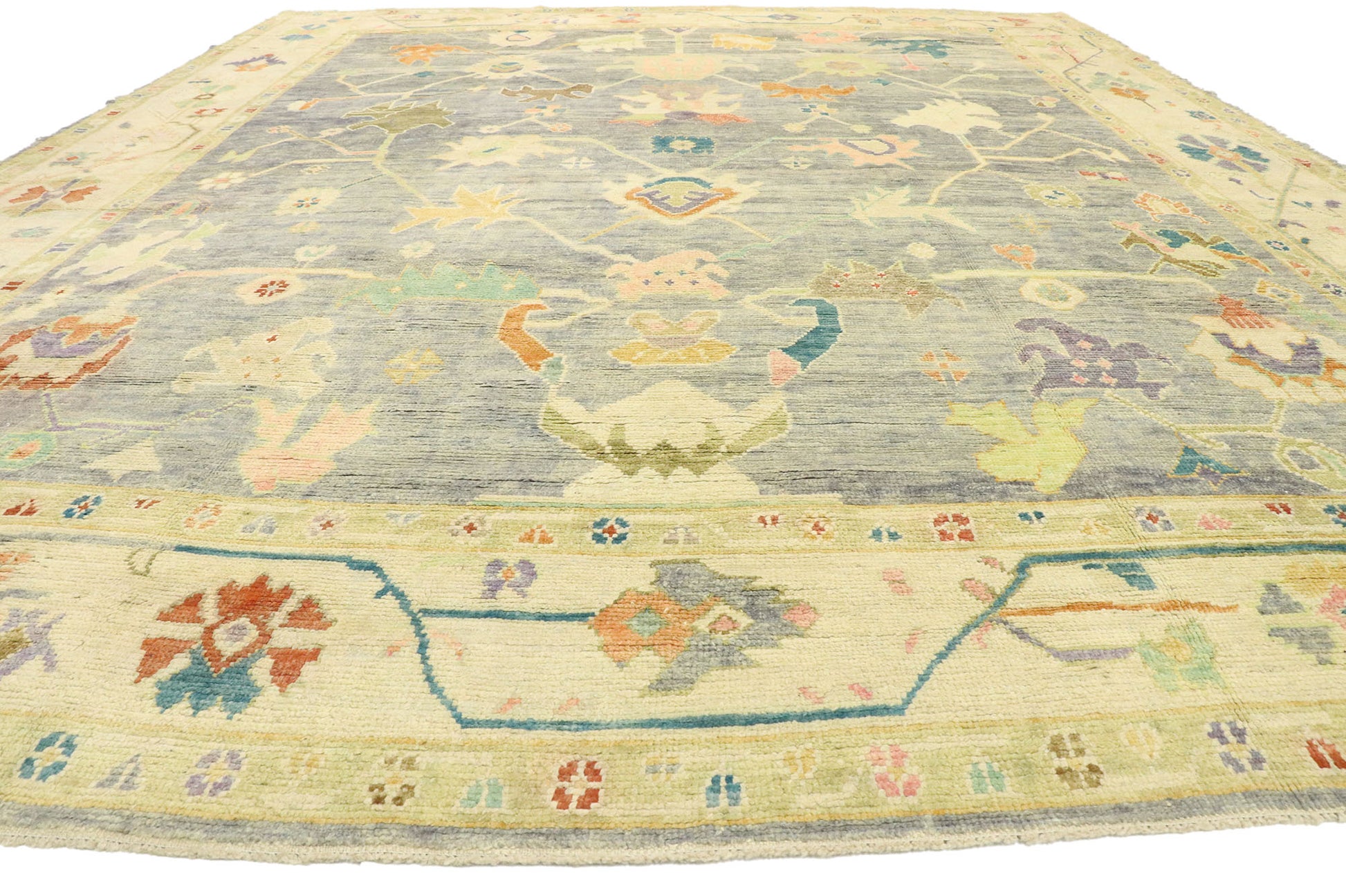 12 x 15 Contemporary Turkish Oushak Rug 52153