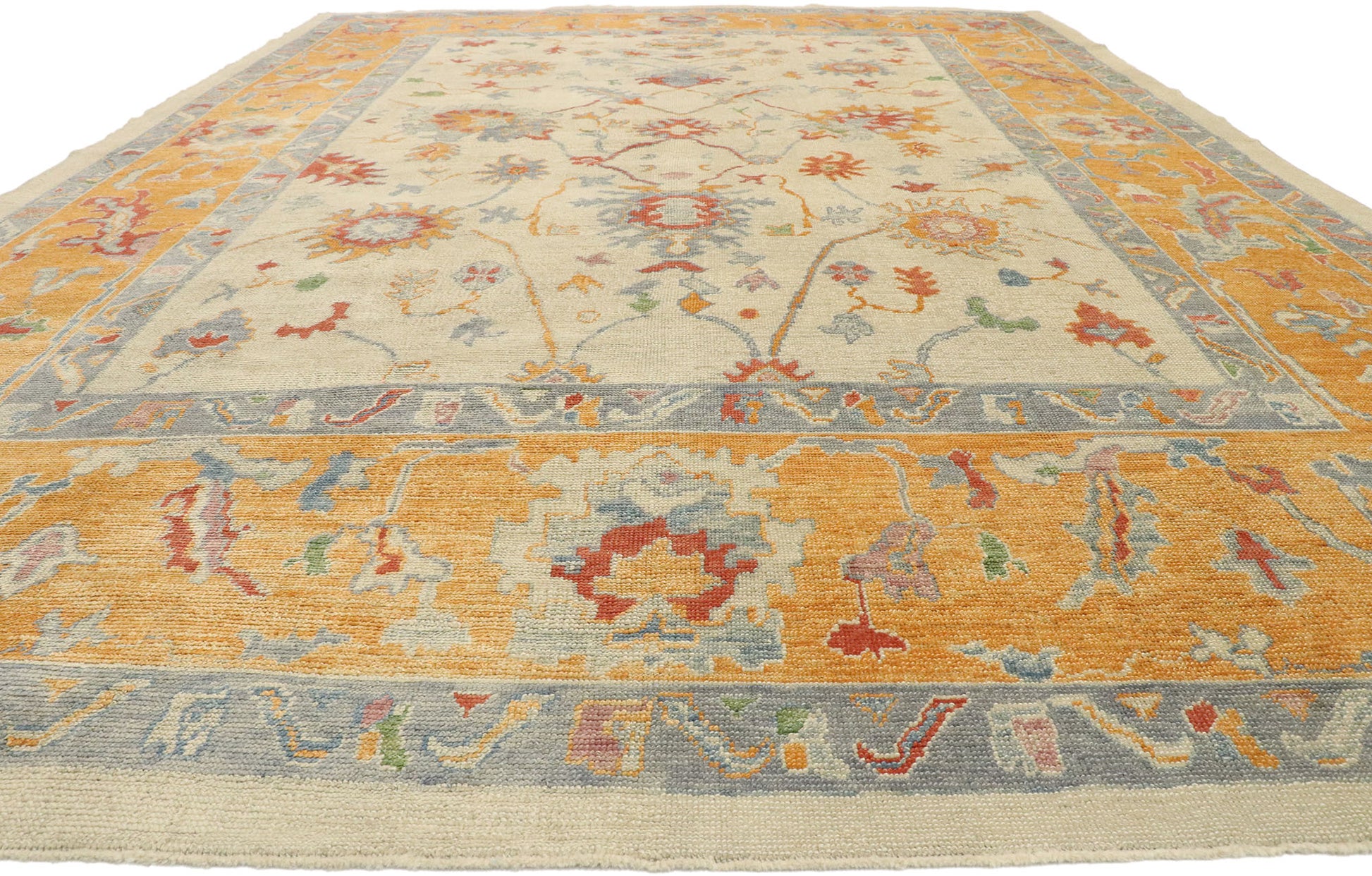 11 x 15 Colorful Turkish Oushak Rug 52154
