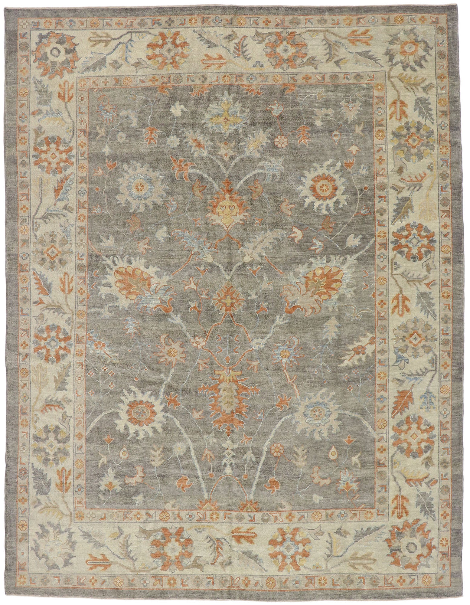 9 x 12 Modern Turkish Oushak Rug 52162