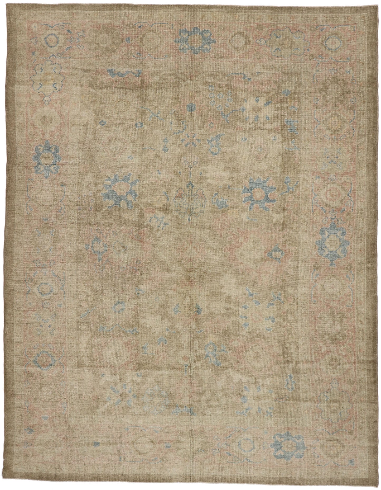 9 x 12 Contemporary Turkish Oushak Rug 52166