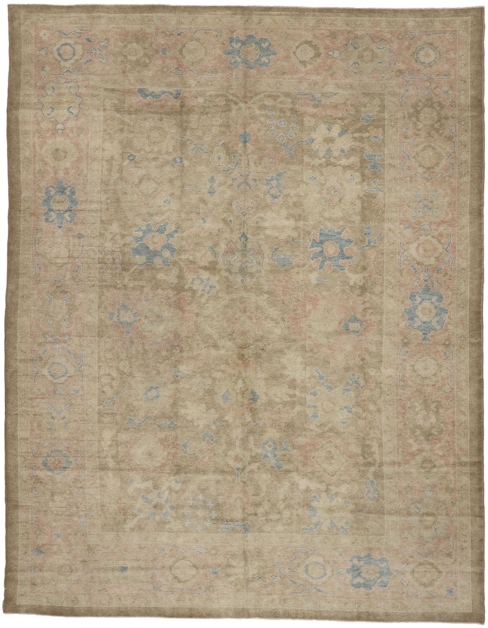 9 x 12 Contemporary Turkish Oushak Rug 52166