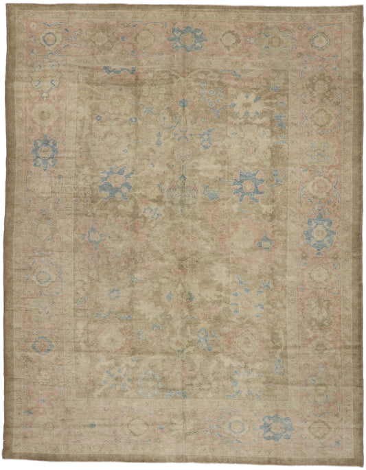 9 x 12 Contemporary Turkish Oushak Rug 52166