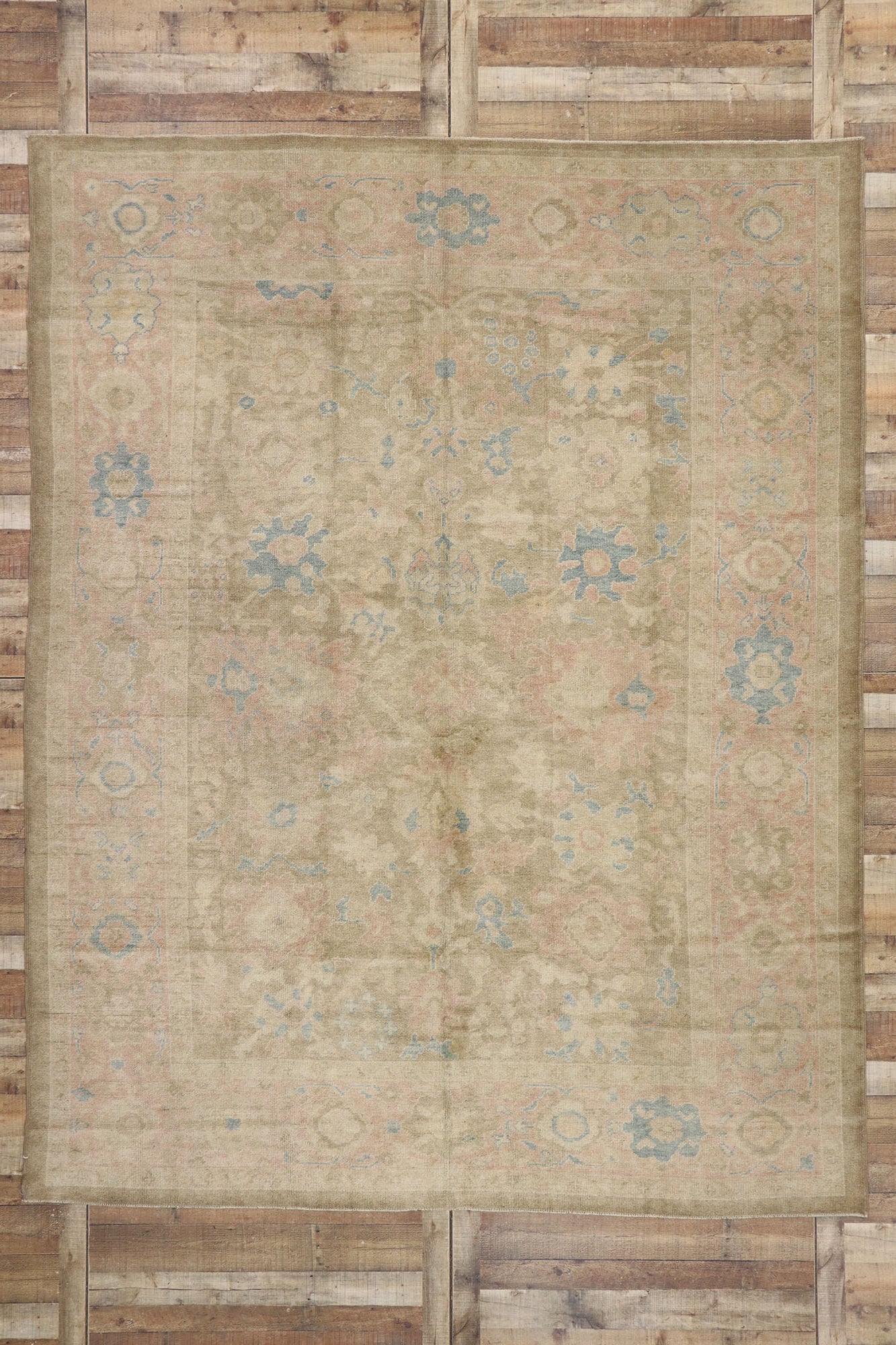 9 x 12 Contemporary Turkish Oushak Rug 52166