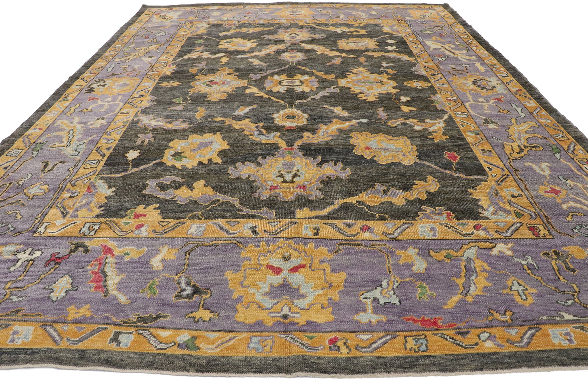 9 x 12 Colorful Turkish Oushak Rug 52168