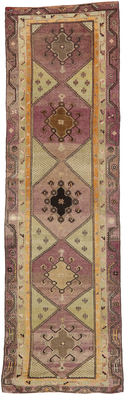 6 x 18 Vintage Turkish Oushak Rug 52169