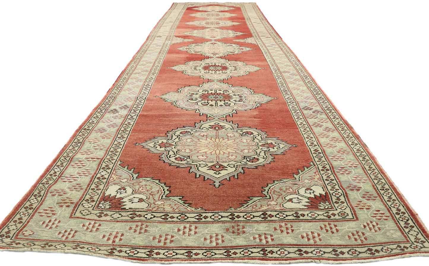 5 x 19 Vintage Turkish Oushak Runner 52170