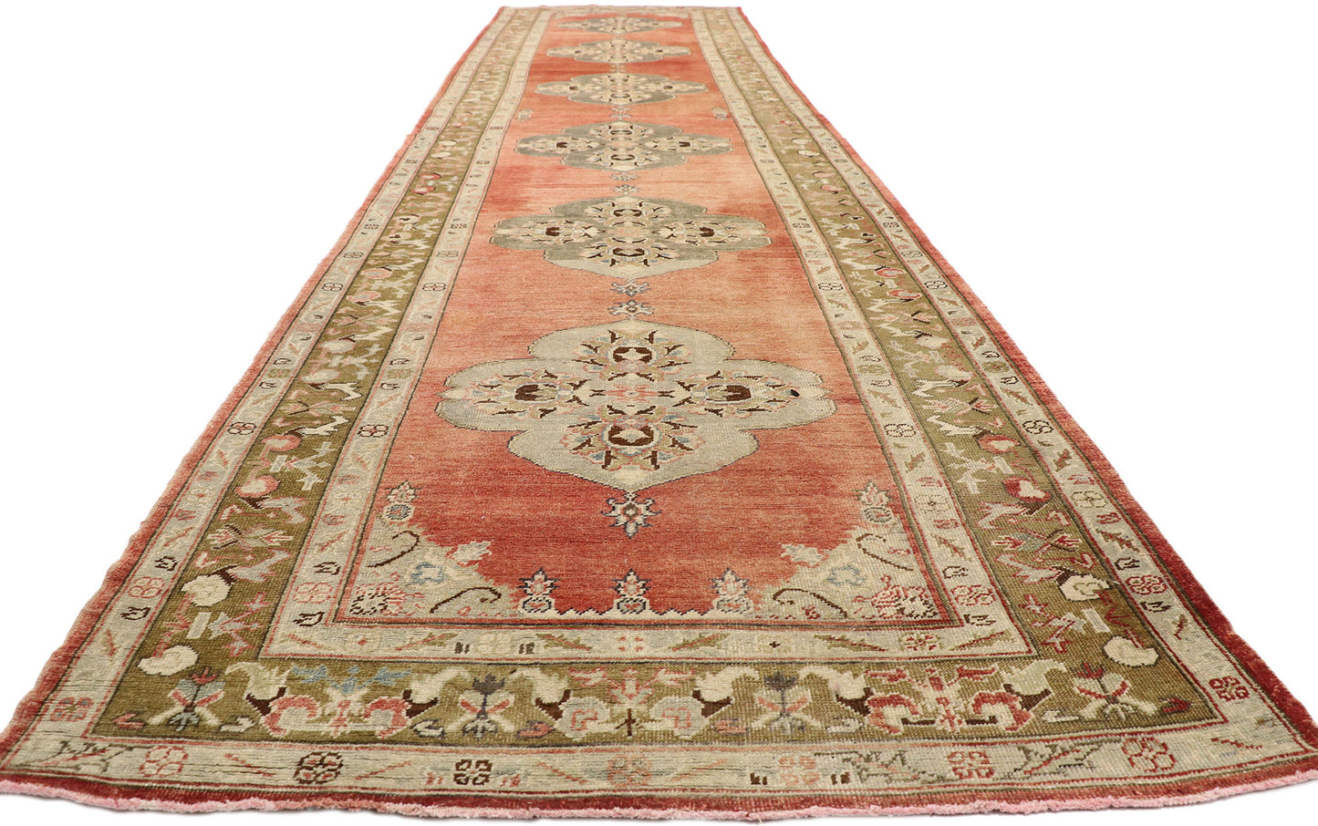 5 x 20 Vintage Turkish Oushak Runner 52171