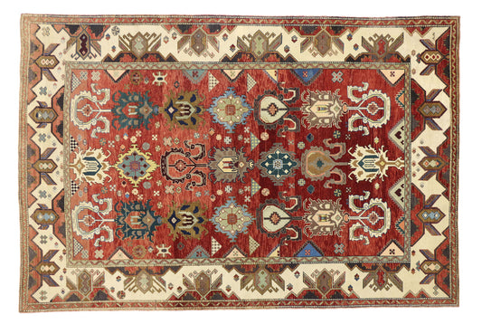 7 x 10 Vintage Turkish Oushak Rug 52175