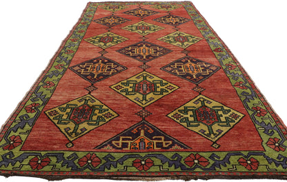 5 x 11 Vintage Turkish Oushak Rug 52177