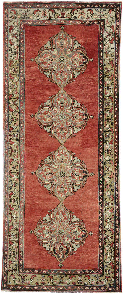 5 x 11 Vintage Turkish Oushak Rug 52178