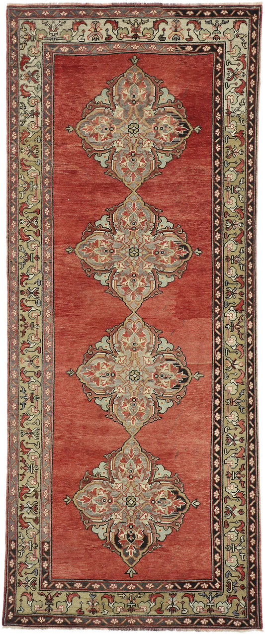 5 x 11 Vintage Turkish Oushak Rug 52178