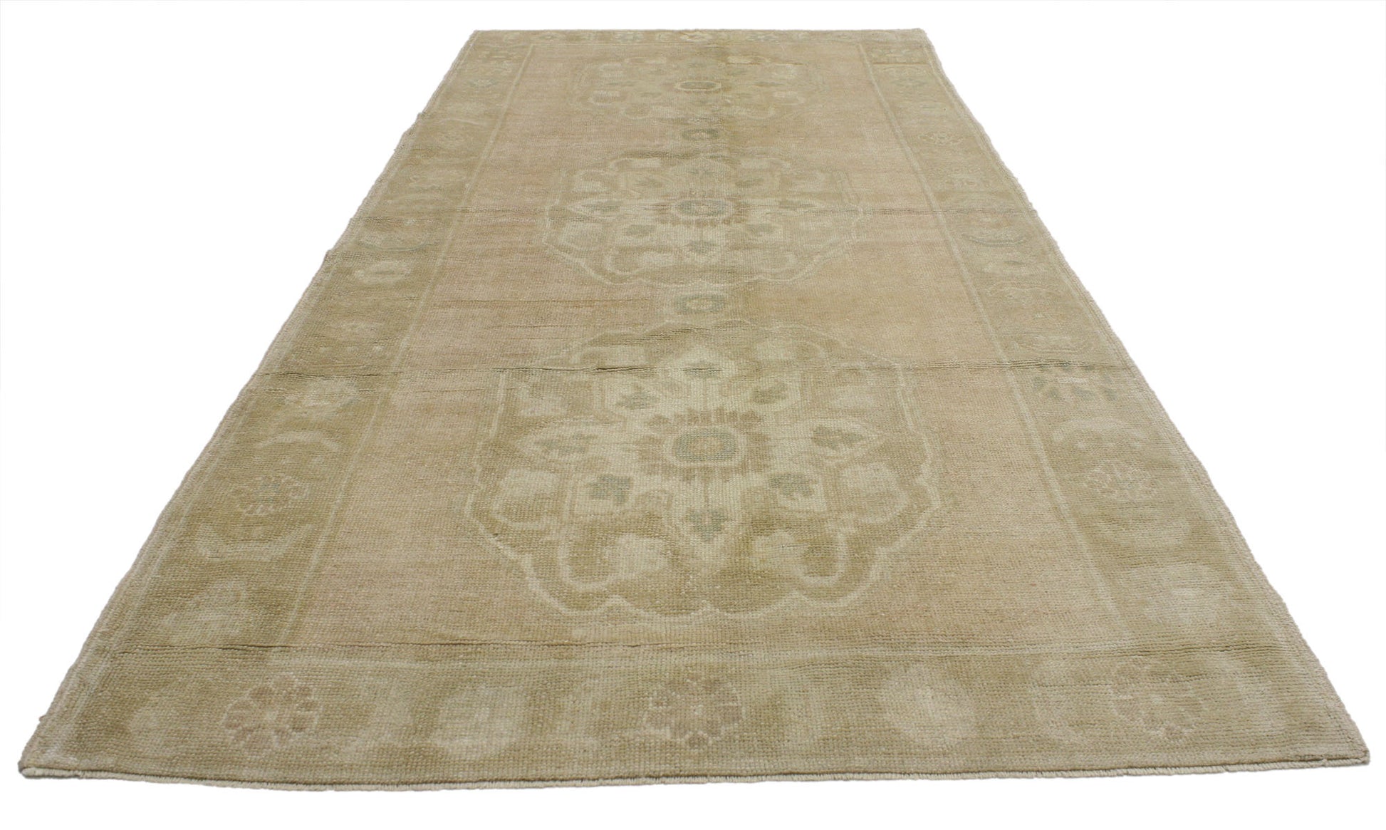 4 x 10 Vintage Oushak Rug 52181