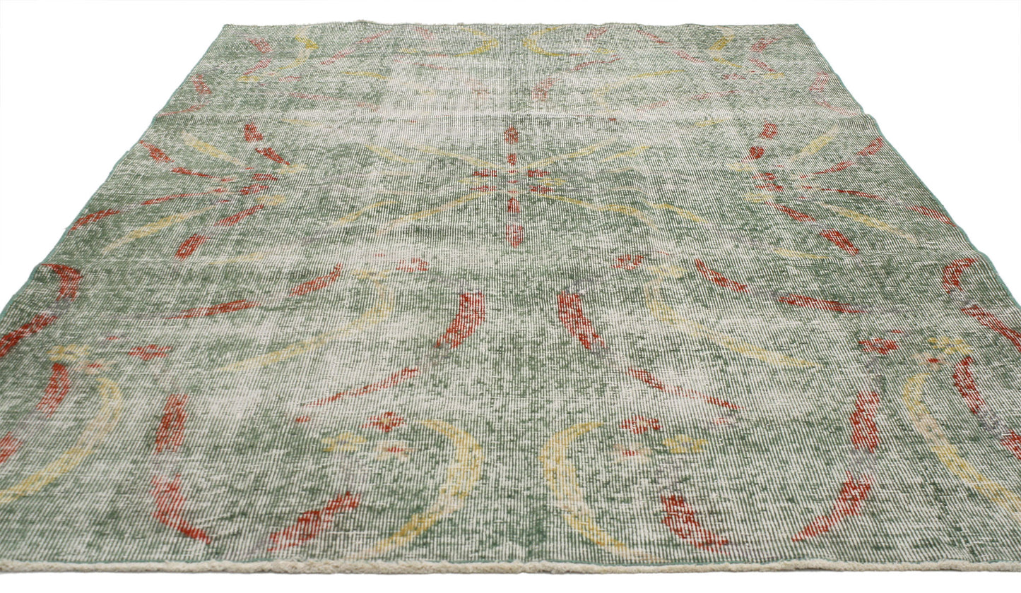 5 x 8 Zeki Muren Vintage Turkish Sivas Rug 52191