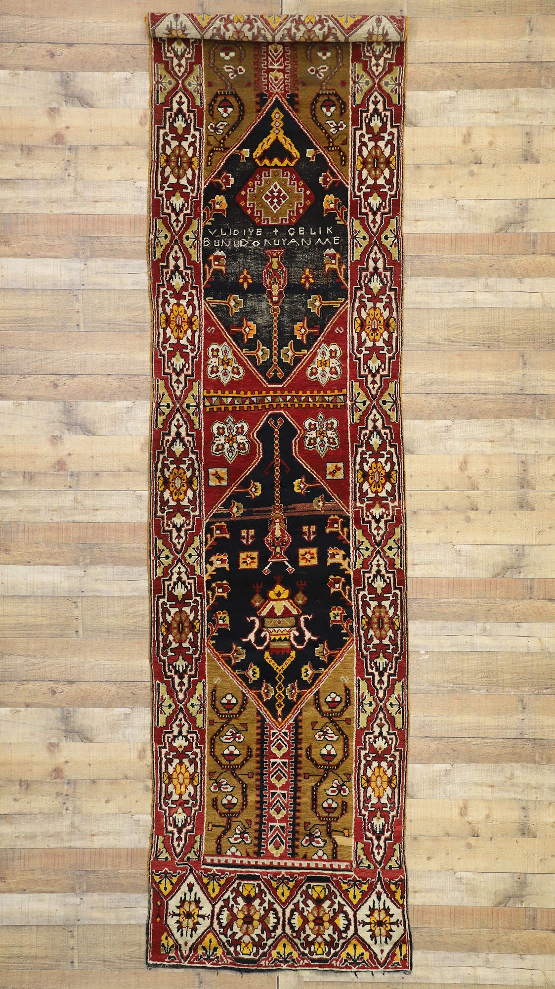 3 x 13 Antique Turkish Oushak Runner 52196