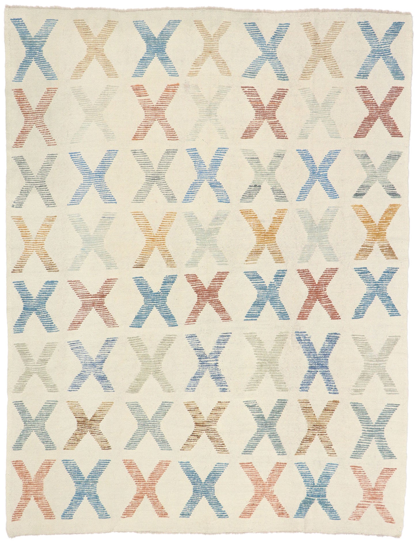 9 x 11 Turkish Kilim High-Low Rug 52204