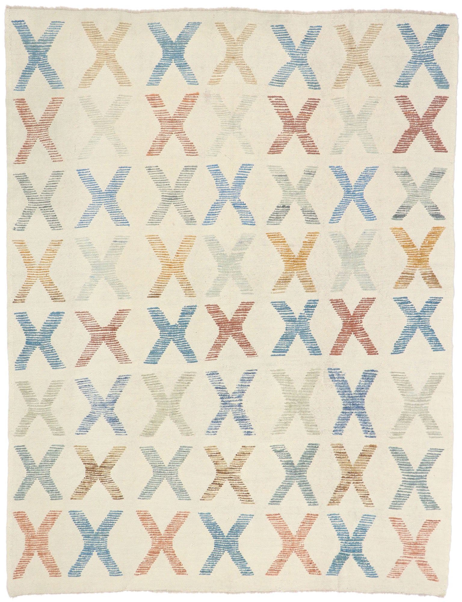9 x 11 Turkish Kilim High-Low Rug 52204