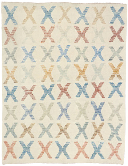 9 x 11 Turkish Kilim High-Low Rug 52204