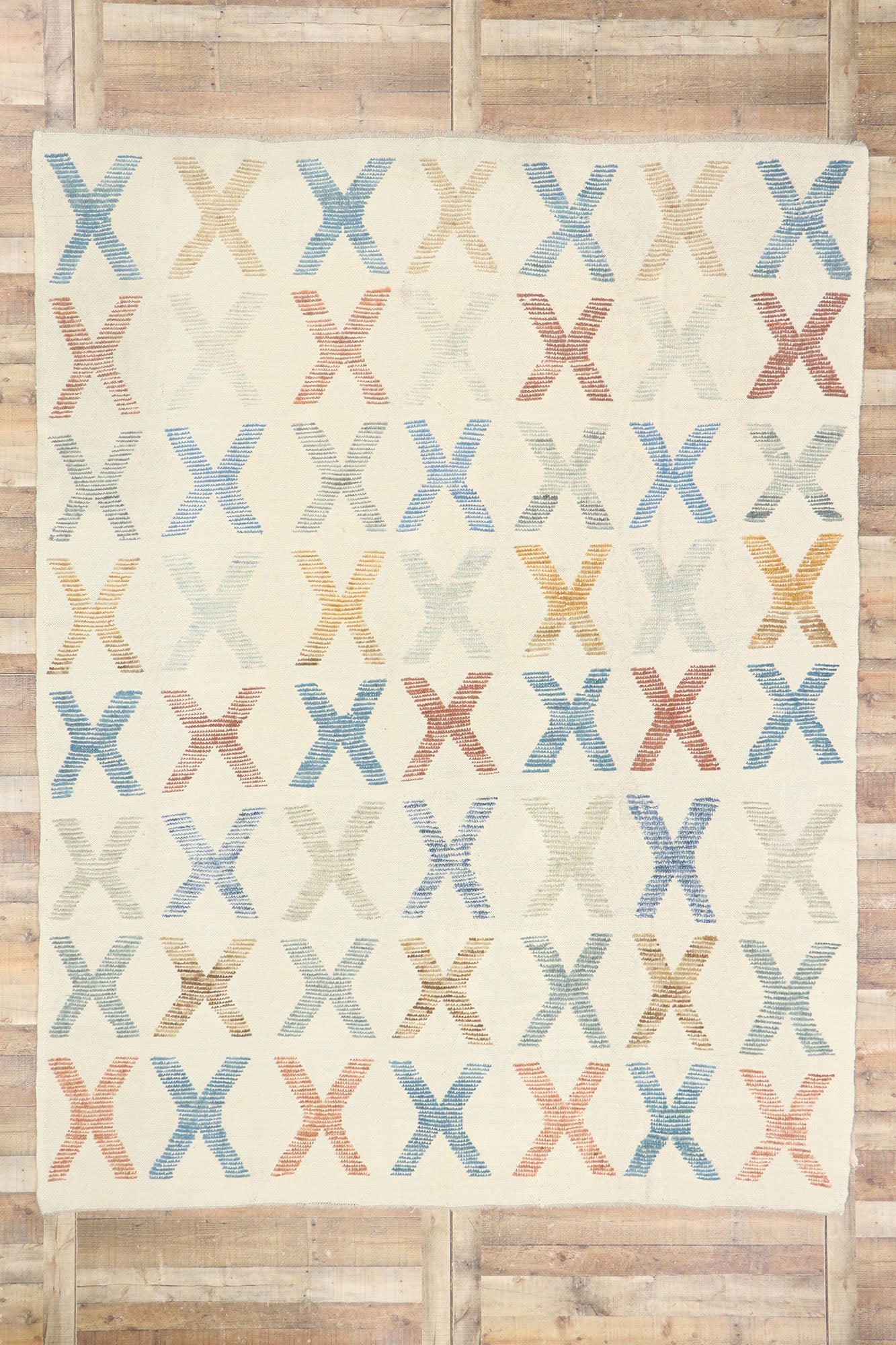 9 x 11 Turkish Kilim High-Low Rug 52204