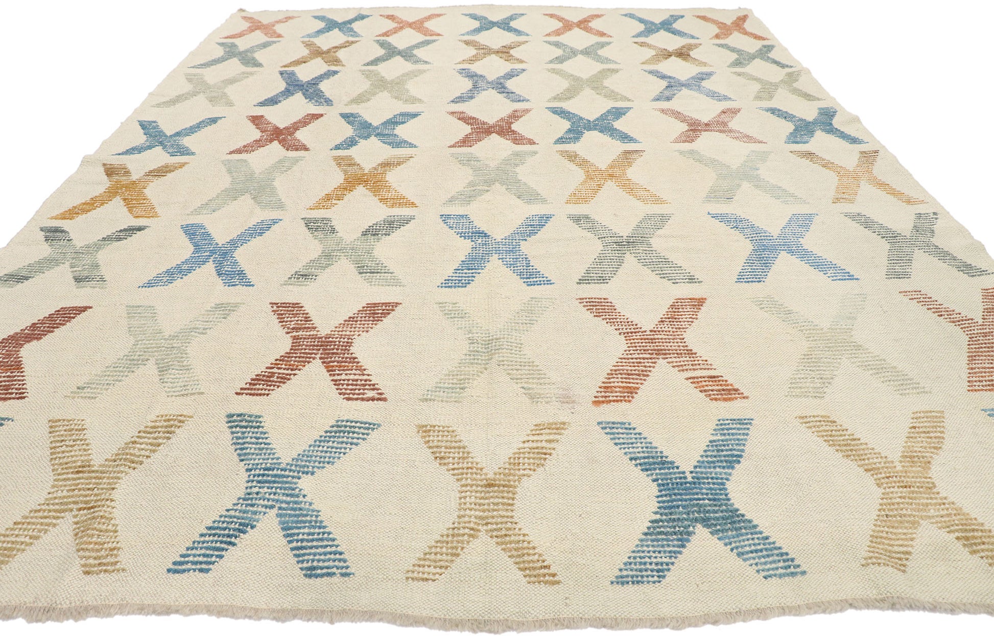 9 x 11 Turkish Kilim High-Low Rug 52204