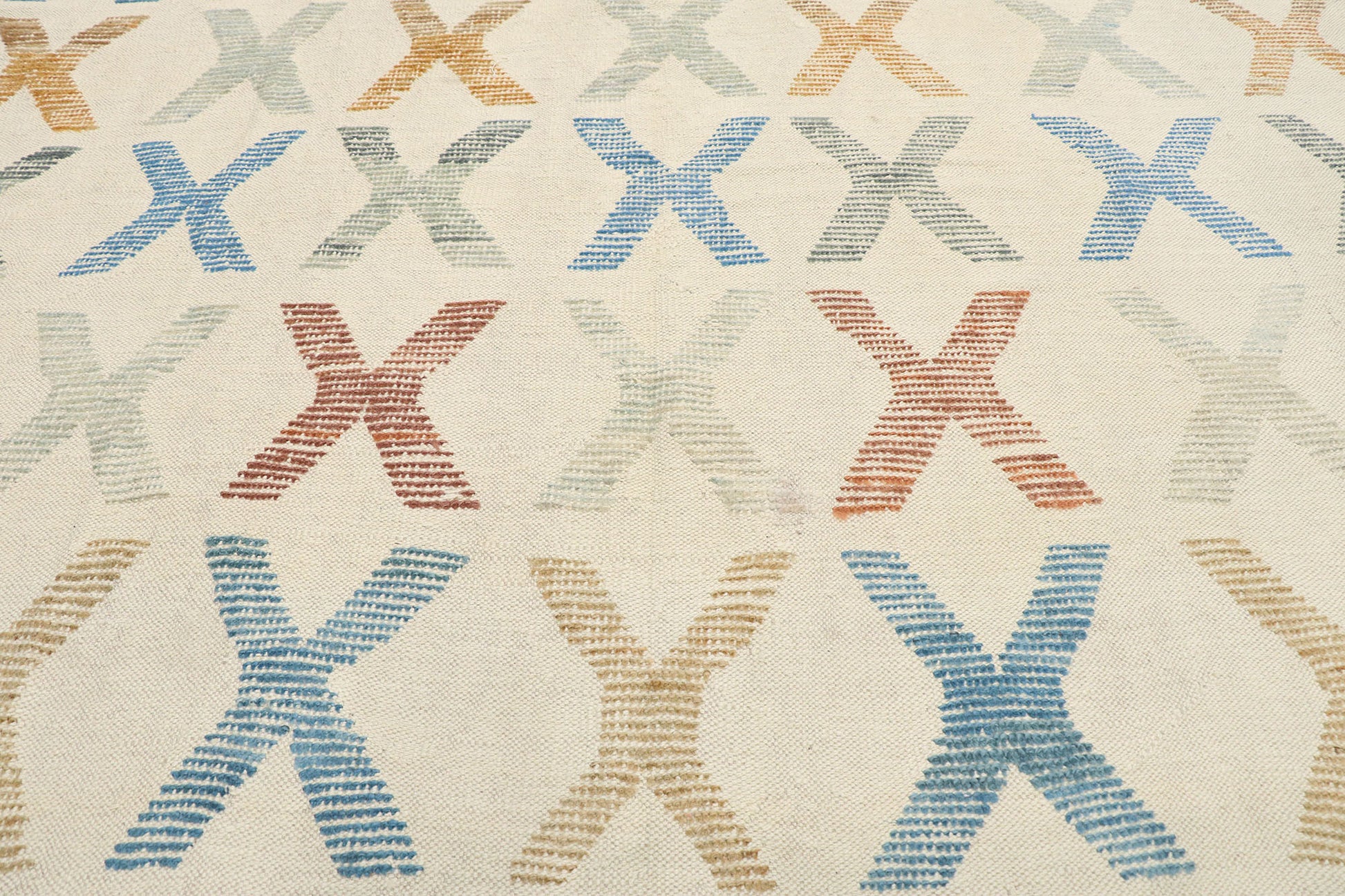 9 x 11 Turkish Kilim High-Low Rug 52204