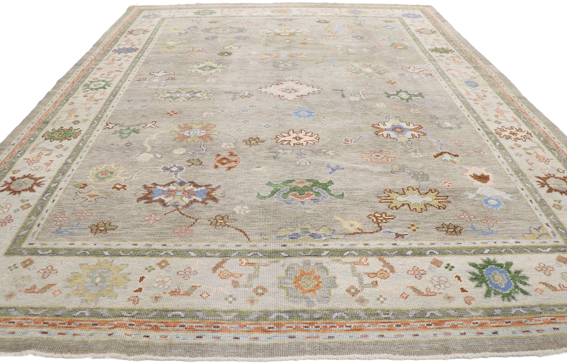 9 x 12 Colorful Turkish Oushak Rug 52238