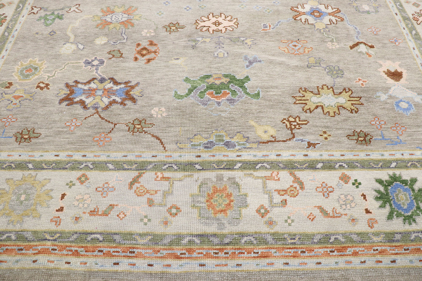 9 x 12 Colorful Turkish Oushak Rug 52238