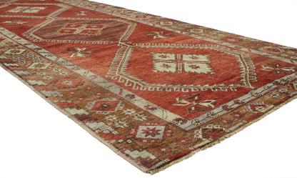 5 x 15 Vintage Turkish Oushak Rug 52247