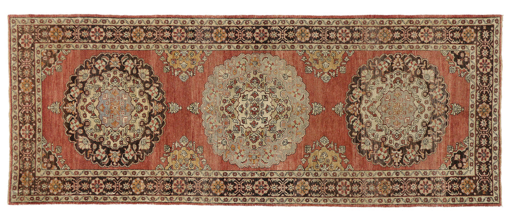 5 x 14 Vintage Turkish Oushak Rug 52248