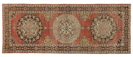 5 x 14 Vintage Turkish Oushak Rug 52248