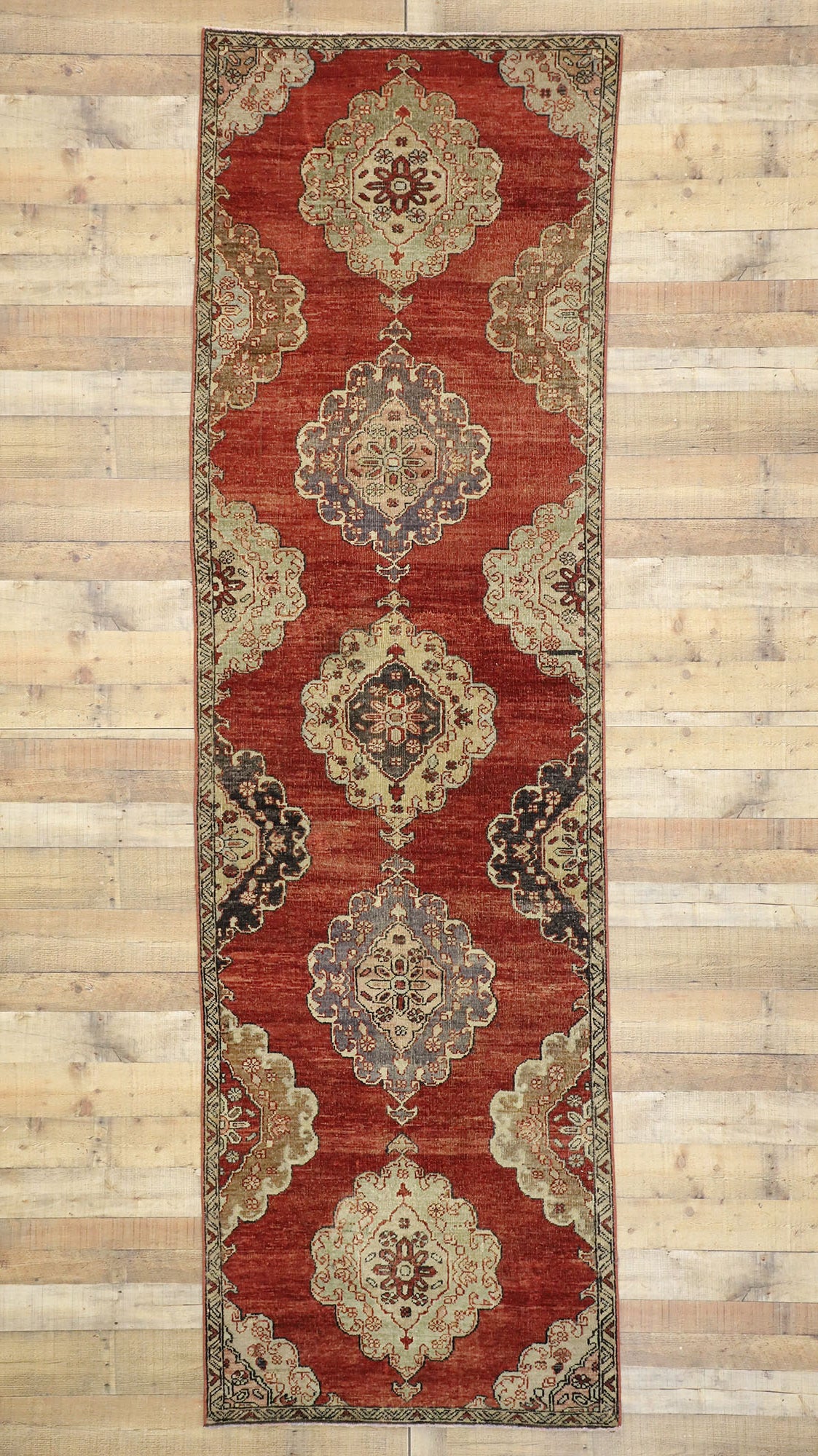 4 x 12 Vintage Oushak Rug 52251