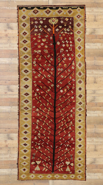5 x 11 Vintage Turkish Oushak Gallery Rug 52252