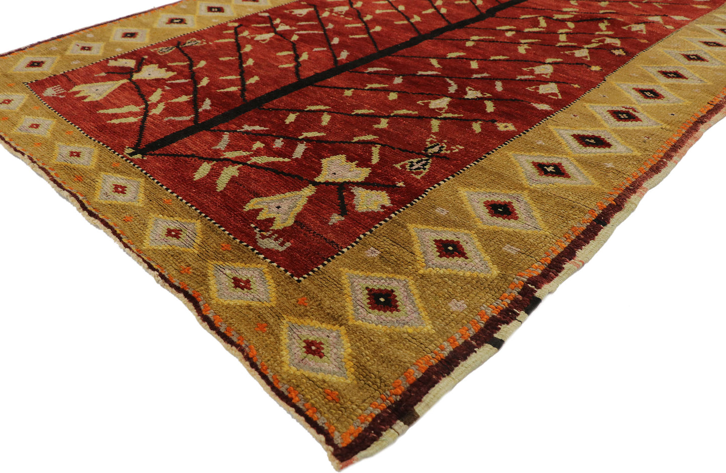 5 x 11 Vintage Turkish Oushak Gallery Rug 52252