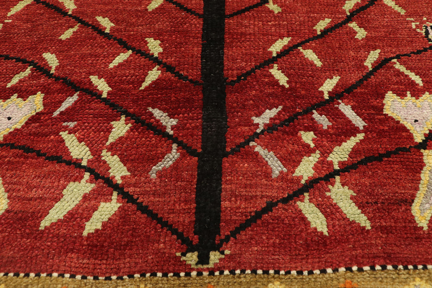 5 x 11 Vintage Turkish Oushak Gallery Rug 52252
