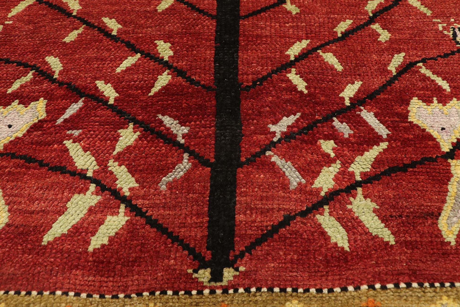5 x 11 Vintage Turkish Oushak Gallery Rug 52252