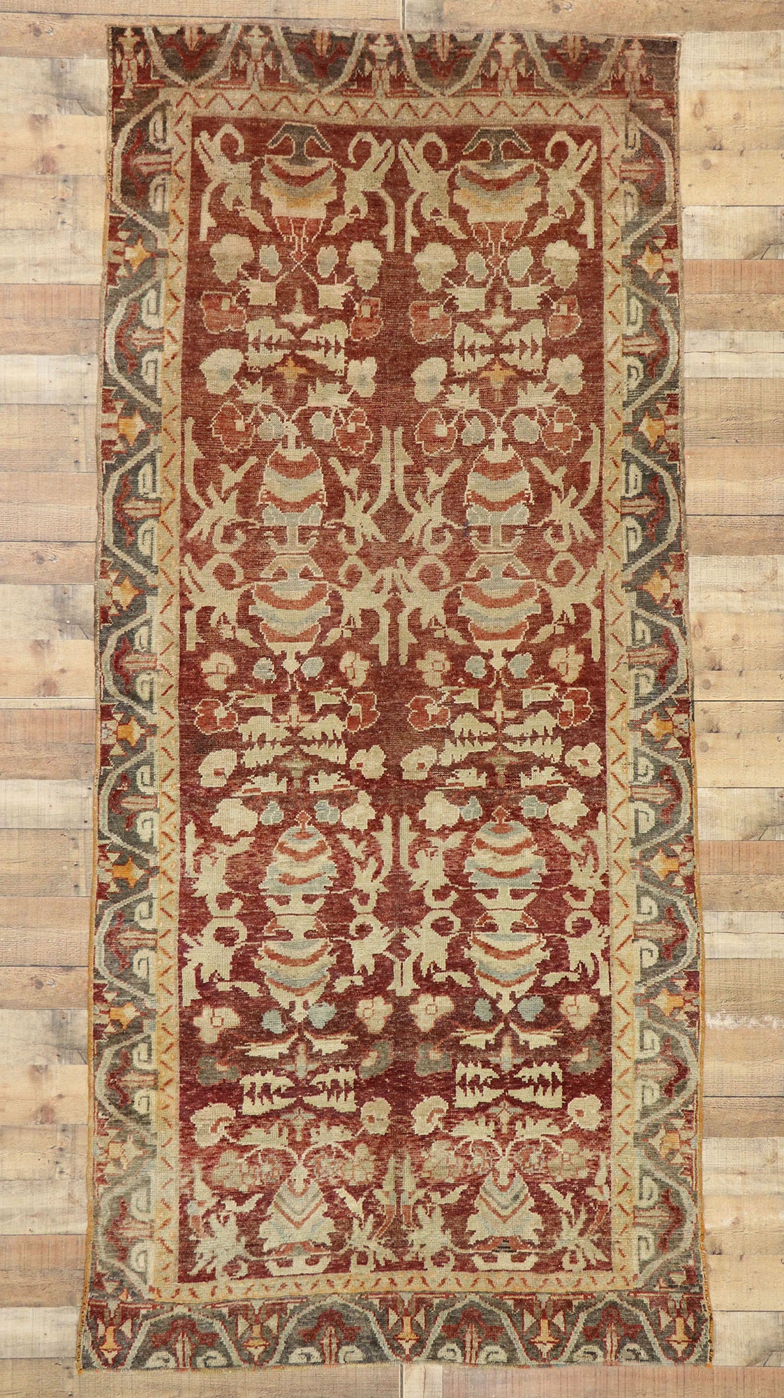 5 x 10 Vintage Turkish Oushak Gallery Rug 52253
